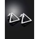 Triangle Silver Stud Earrings The Astro, image , picture 2