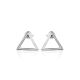 Triangle Silver Stud Earrings The Astro, image , picture 4