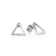 Triangle Silver Stud Earrings The Astro, image 