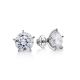 Bold White Crystal Studs In Sterling Silver The Aurora, image 