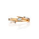 Golden Ring With Solitaire White Crystal, Ring Size: 8 / 18, image , picture 3