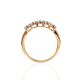 Golden Ring With Double Diamond Rows, Ring Size: 8 / 18, image , picture 3