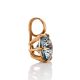 Golden Pendant With Bright Blue Topaz, image , picture 3