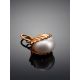 Golden Shell Pendant With Cream Cultured Pearl The Serene, image , picture 2
