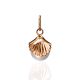 Golden Shell Pendant With Cream Cultured Pearl The Serene, image , picture 3