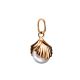 Golden Shell Pendant With Cream Cultured Pearl The Serene, image 