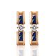 Stylish Sapphire And Diamond Earrings In Gold The Mermaid, image , picture 3