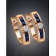 Stylish Sapphire And Diamond Earrings In Gold The Mermaid, image , picture 2