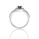 Statement White Gold Ring With Blue Sapphire And Diamonds The Mermaid, Ring Size: 6.5 / 17, image , picture 3