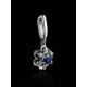 Floral Golden Pendant With Diamond And Blue Sapphire The Mermaid, image , picture 2