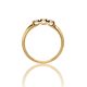 Elegant Golden Ring With Diamonds, Ring Size: 6 / 16.5, image , picture 3