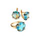 Topaz Cocktail Ring In Gold, Ring Size: 8 / 18, image , picture 4