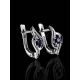 Refined Sapphire Earrings In White Gold The Mermaid, image , picture 2