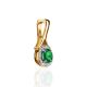 Classy Golden Pendant With Emerald And Diamonds The Oasis, image , picture 3