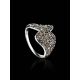 White Crystal Cocktail Ring In Silver The Eclat, Ring Size: 9 / 19, image , picture 2