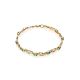 Classy Golden Link Bracelet With Emeralds, image 