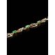 Classy Golden Link Bracelet With Emeralds, image , picture 2