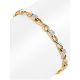 Golden Link Bracelet With White Diamonds, image , picture 3