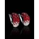 Bold Sterling Silver Earrings With Red And White Crystals The Eclat, image , picture 2