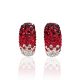 Bold Sterling Silver Earrings With Red And White Crystals The Eclat, image , picture 3