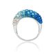 Glam Style Silver Ring With Two Toned Crystals The Eclat, Ring Size: 13 / 22, image , picture 4