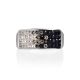 Black And White Crystal Ring In Sterling Silver The Eclat, Ring Size: 6.5 / 17, image , picture 3
