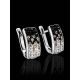 Geometrical Black and White Crystals Earrings The Eclat, image , picture 2