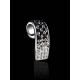 Black And white Crystal Pendant In Silver The Eclat, image , picture 2