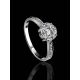 Chic Golden Ring With White Diamonds, Ring Size: 6.5 / 17, image , picture 2