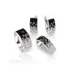 Black And White Crystal Ring In Sterling Silver The Eclat, Ring Size: 6.5 / 17, image , picture 4