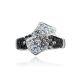 Black And White Crystal Ring In Sterling Silver The Eclat, Ring Size: 9 / 19, image , picture 3