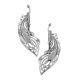 Leaf Shape Golden Earrings With Diamonds, image , picture 3
