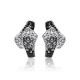 Black And White Crystal Earrings In Silver The Eclat, image , picture 3