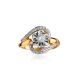 Statement Golden Ring With White Diamonds, Ring Size: 6.5 / 17, image , picture 3