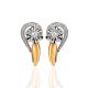 Feminine Golden Earrings With White Diamonds, image , picture 3