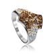 Sterling Silver Ring With Multicolor Crystals The Eclat, Ring Size: 8.5 / 18.5, image 