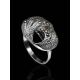 Silver Cocktail Ring With Marcasites The Lace, Ring Size: 6.5 / 17, image , picture 2