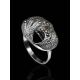 Silver Cocktail Ring With Marcasites The Lace, Ring Size: 5.5 / 16, image , picture 2