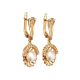 Gold-Plated Floral Dangles With Cultivated Pearl And Crystals The Serene, image , picture 4