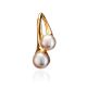 Twisted Gold-Plated Pendant With Creamrose Cultured Pearls The Serene, image , picture 3