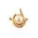 Refined Gold-Plated Ring With Cultured Pearl The Serene, Ring Size: 7 / 17.5, image , picture 3