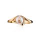Classy Gold-Plated Ring With Creamrose Light Cultured Pearl The Serene, Ring Size: 9 / 19, image , picture 3