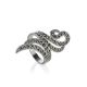 Snake Design Silver Ring With Marcasites The Lace, Ring Size: 12 / 21.5, image , picture 3