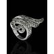 Snake Design Silver Ring With Marcasites The Lace, Ring Size: 8.5 / 18.5, image , picture 2