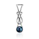 Sterling Silver Pendant With Night Blue Cultured Pearl The Serene, image 