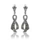 Twisted Marcasite Dangle Earrings In Sterling Silver The Lace, image 