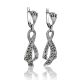 Twisted Marcasite Dangle Earrings In Sterling Silver The Lace, image , picture 3