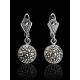 Sterling Silver Dangle Earrings With Marcasites The Lace, image , picture 2