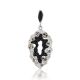 Sterling Silver Pendant With Black And White Crystals The Eclat, image 