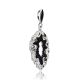 Sterling Silver Pendant With Black And White Crystals The Eclat, image , picture 3